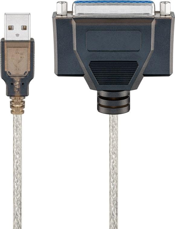 Connecteur usb 2.0 (type a) > prise femelle sub-d 25 ieee 1284 (imprimante)