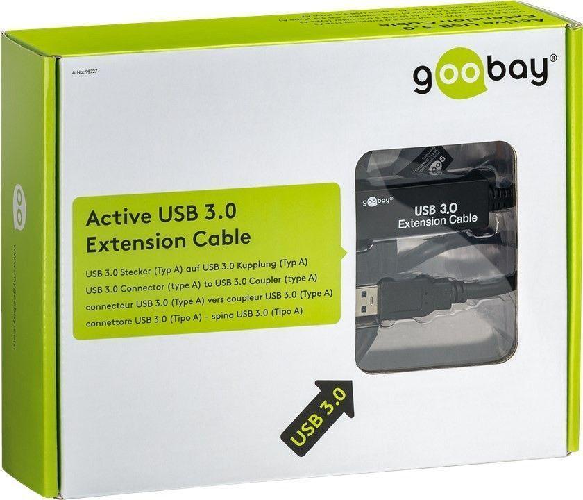 Noir USB 3.0 femelle à double USB mâle Câble d'extension de