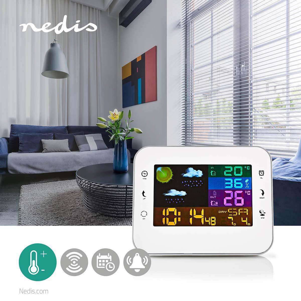 Station météo sans fil - prévisions météorologiques - écran lcd couleur - boutons tactiles