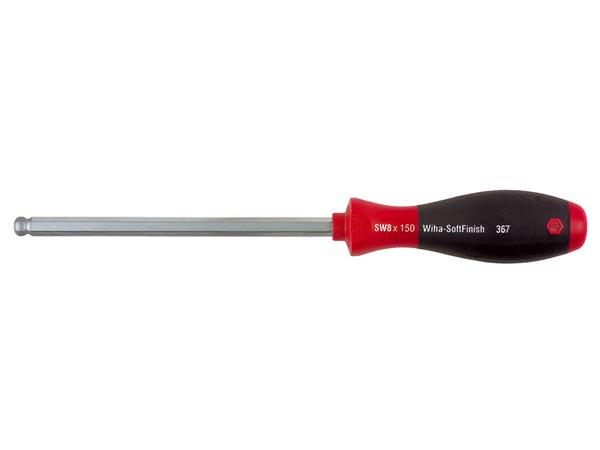 Tournevis six pans à tête sphérique softfinish 4.0 x 100mm - wiha