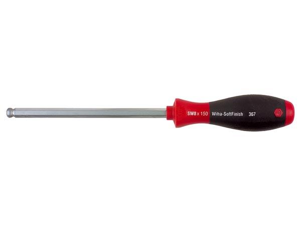 Tournevis six pans à tête sphérique softfinish 8.0 x 125mm - wiha