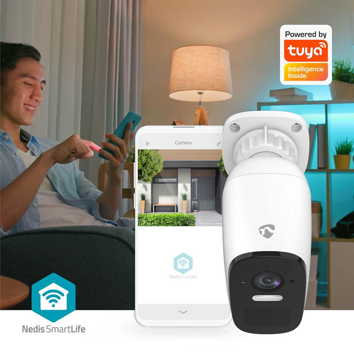 Caméra extérieure smartlife wi-fi / 4mp hd 1440p / ip66 / microsd (non inclus) / capteur de mouvement / vision nocturne /  auton