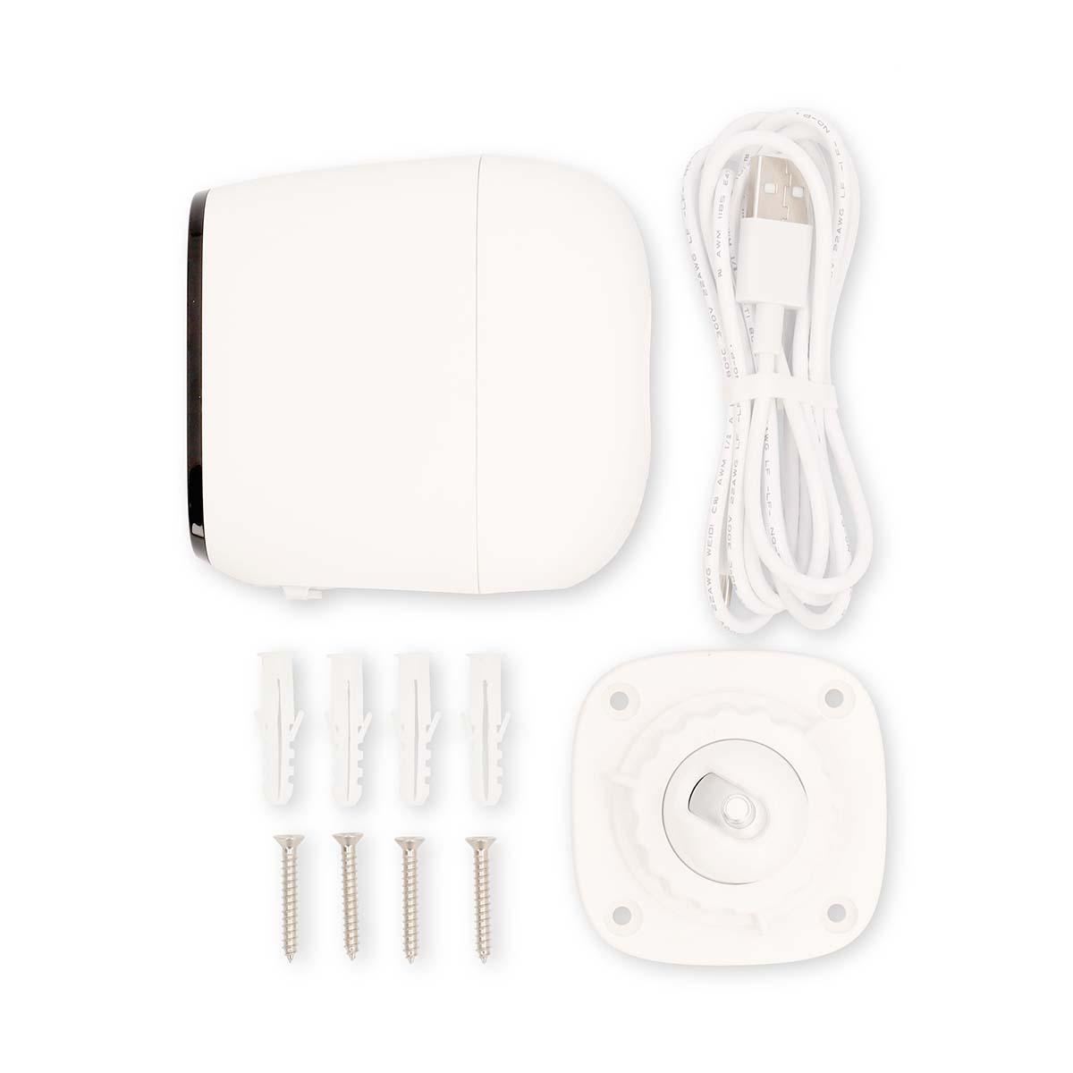 Caméra extérieure smartlife wi-fi / 4mp hd 1440p / ip66 / microsd (non inclus) / capteur de mouvement / vision nocturne /  auton