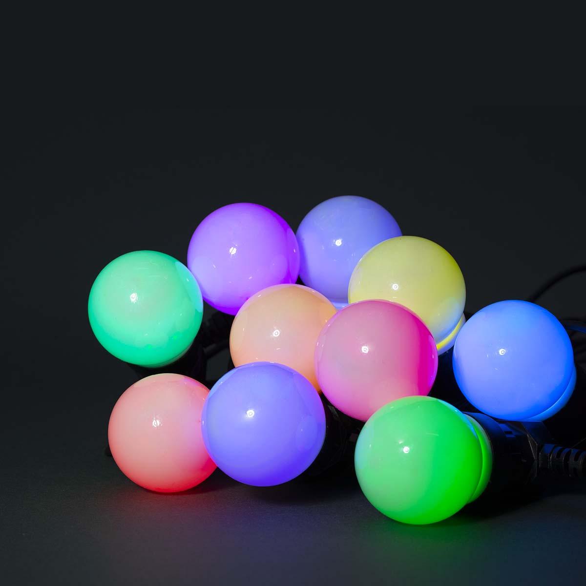Guirlande 10 lampes à leds couleurs - wi-fi - rgb - 10 led's - 9 m - android? / ios