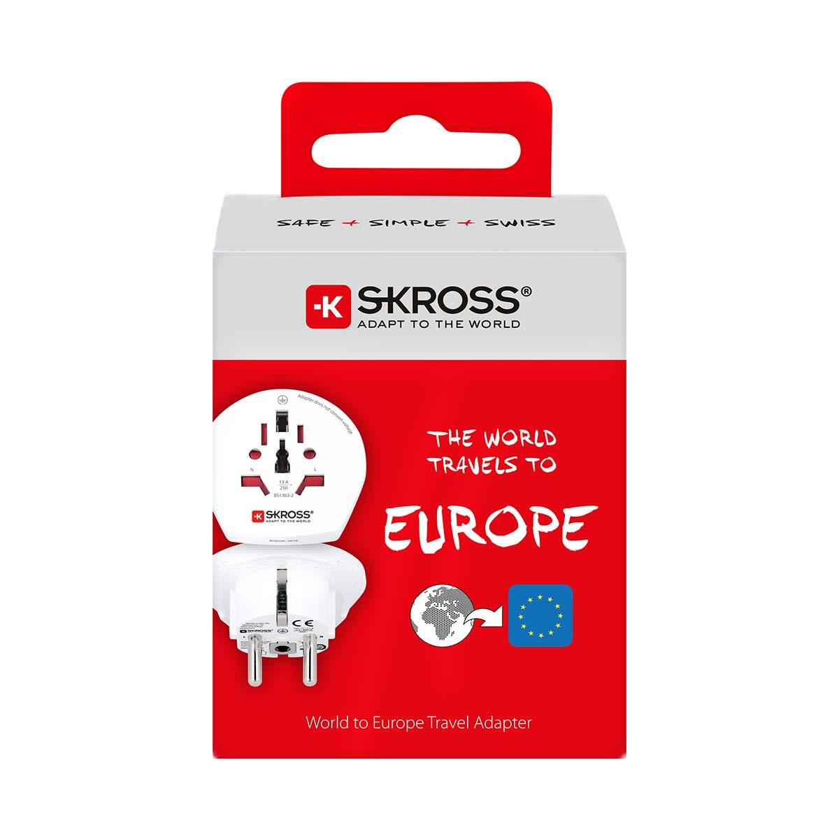 Adaptateur secteur skross haute qualité tout pays(220 pays) vers europe / france