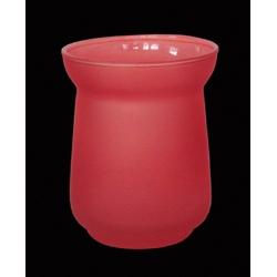 Vase en verre couleur rouge dépoli pour bougie à led d= 38 mm