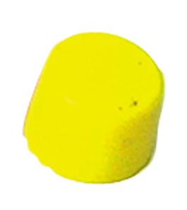 Bouton d=21 mm h=15mm economique plastique jaune