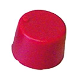 Bouton d=21 mm h=15mm economique plastique rouge