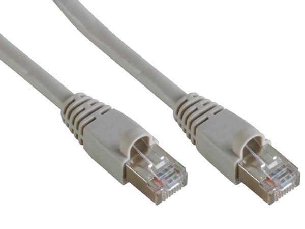 Câble réseau ftp, connecteur rj45. cat 5e (100 mbps), 0.50m gris