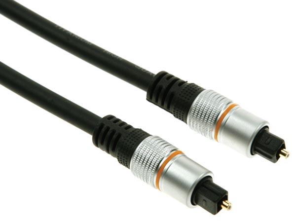 Cordon audio-vidéo optique haut de gamme toslink mâle / toslink mâle l=5m
