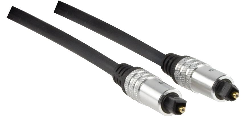 Cordon audio-vidéo optique haut de gamme toslink mâle / toslink mâle l=5m