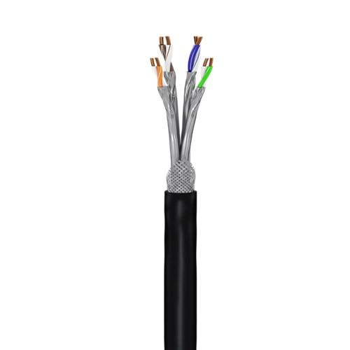 Cable reseau blinde 4 paires torsadees monobrins 100% cu  cat7a s/ftp (pimf ) l=100m