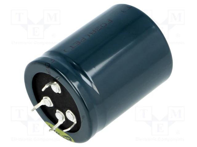 Condensateur: électrolytique; snap-in; 6800uf; 100vdc; Ø40x50mm