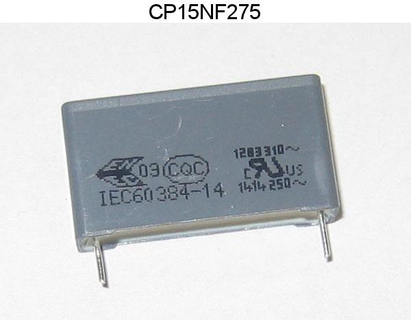 Condensateur mkp x2 275vac 15nf pas 15mm