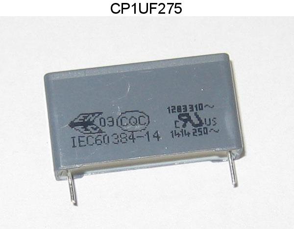 Condensateur mkp x2 275vac 1uf pas 27.5mm