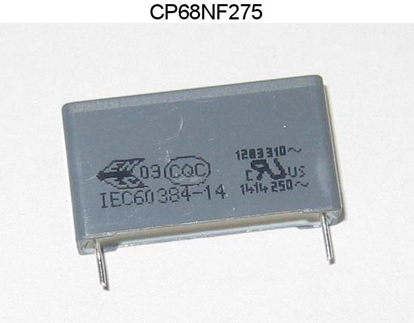 Condensateur mkp x2 275vac 68nf pas 15mm