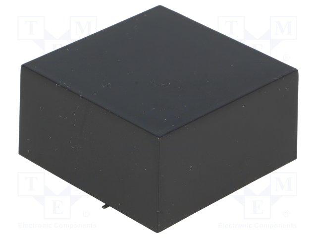 Cofrret platique abs noir ouvert pour moulage 41.8 x 41.8 x 21.5mm