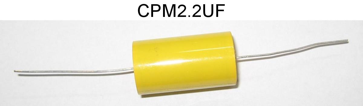 Condensateur polypropylene axial 250v 2.2 uf 12x25mm