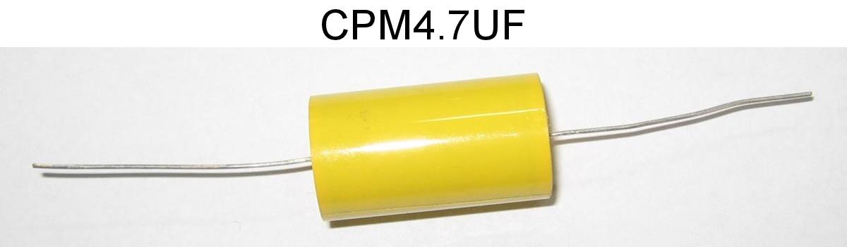 Condensateur polypropylene axial 250v 4.7 uf 21x31mm
