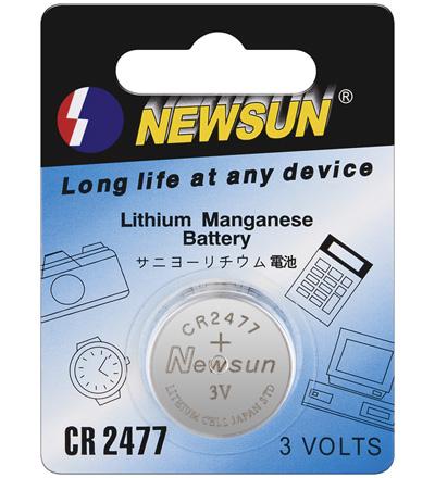 Pile bouton lithium 3v 950ma (24.5 x 7.7mm) cr2477
