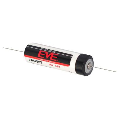 Pile lithium 3.6v 2400ma (14.2x 50.2mm)er14500  sorties axiales a souder