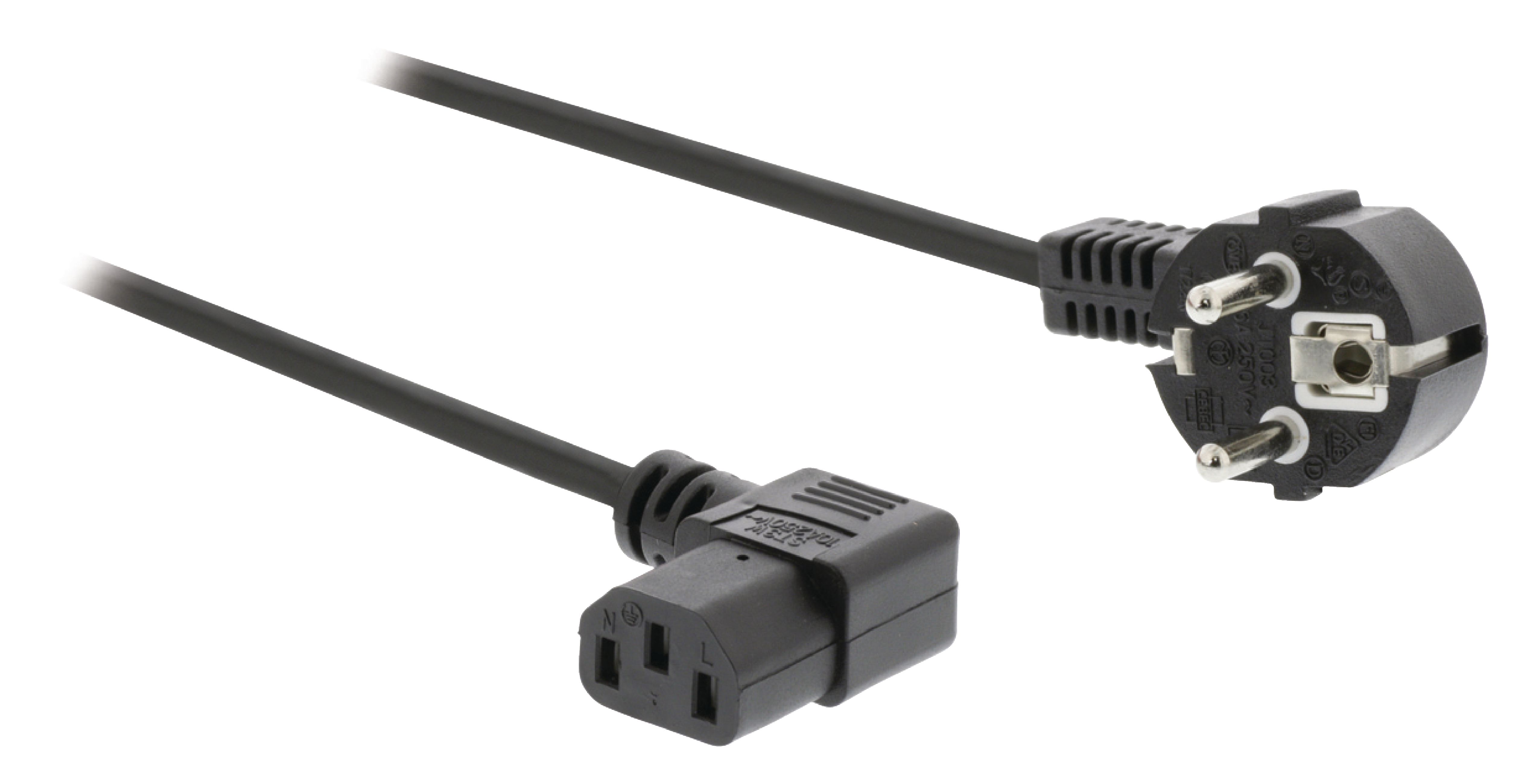 E44-Câble d'alimentation avec fiche coudée l=10m noir à 13,90 €