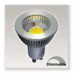 Lampe mr16 gu10 - a led cob 6w - blanc chaud - 3000°k - 560 lumens - 230v - 75°- dimmable