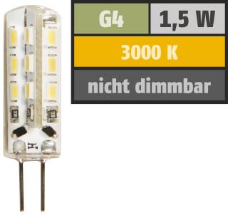 Lampe a led g4 1.5w ( equivalent 12w ) 120 lumens 3000k blanc chaud