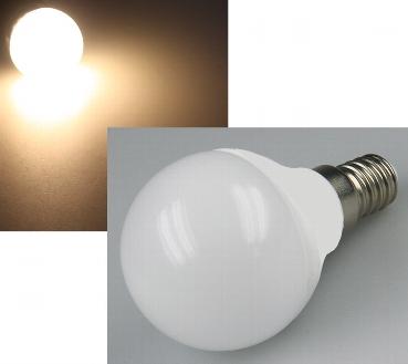 Lampe e14 - a   leds  5w - blanc chaud - 3000°k - 400 lumens - 230v - globe - 45 x 79 mm