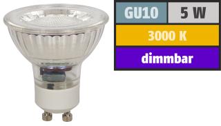 Lampe mr16 gu10 - a led 5w - blanc chaud - 3000°k - 350 lumens - 230v - 36°- dimmable