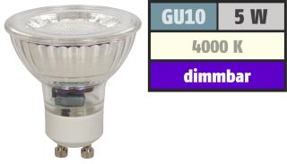 Lampe mr16 gu10 - a led 5w - blanc neutre - 4000°k - 350 lumens - 230v - 36°- dimmable