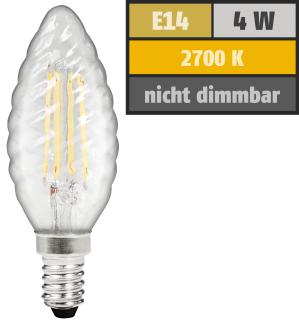 Ampoule a filament led e14 style retro 4w blanc chaud 2700k 380 lumens type bougie 35x100mm