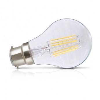Ampoule a filament led style retro 60 x 106mm 8w b22 blanc chaud 2700°k 890 lumens