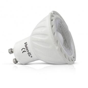 Lampe mr16 gu10 - a led - 6w -blanc chaud - 2700°k - 530 lumens - 230v - 75°- 50 x  55 mm - dimmable