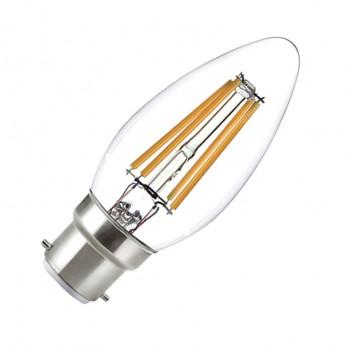 Ampoule a filament led style retro 35 x 90mm 4w b22 blanc chaud 2700°k 495 lumens