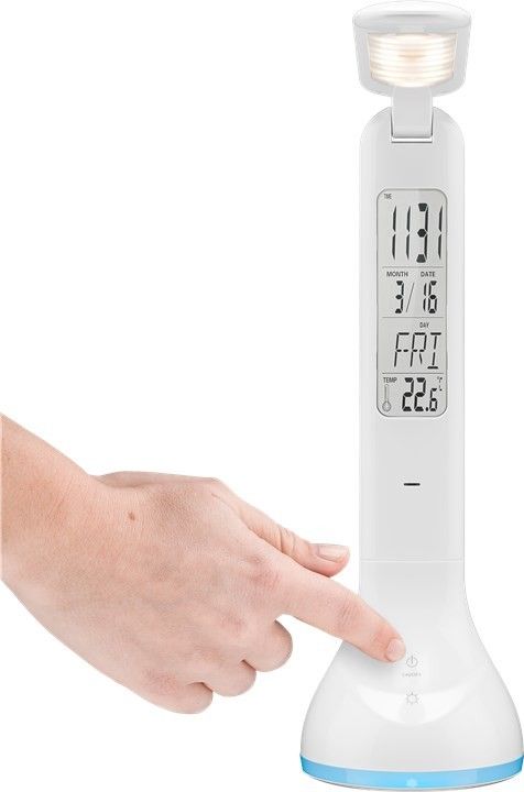 Lampe de bureau à led + affichage date / heure / température