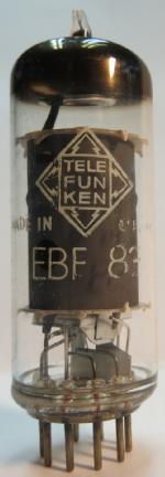 Tube electronique ebf83 / 6dr8 double diode - pentode 9 pins ( noval )