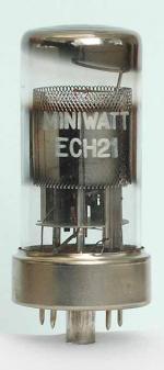 Tube electronique ech21 / ech71 / triode - heptode 8 pins