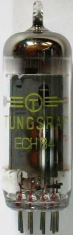 Tube electronique ech84 / 6jx8 / triode - heptode 9 pins ( noval )