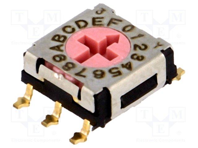 Encodeur bcd 1 x circuit hexadecimal 16 positions cms miniature