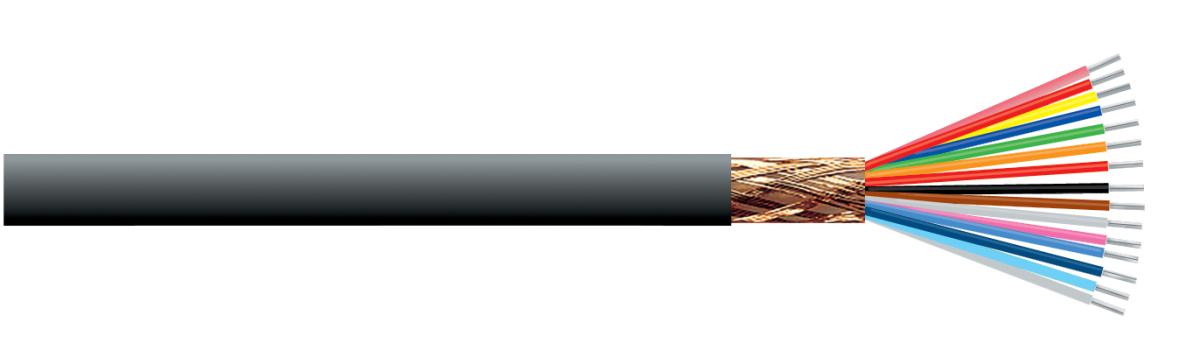 Cable blinde 10 conducteurs de 0.08mm2 d=5.6mm l=1m noir