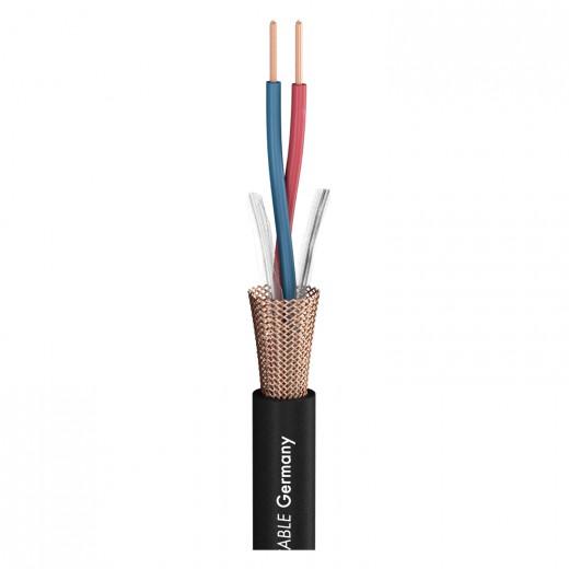 Cable blinde symetrique noir 2x0.34mm2 d=6.4mm l=100m / sommercable