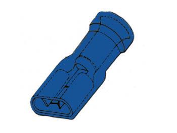 Clip femelle isolé 6.4mm bleur câble 1.5 à 2.5mm² lot de 10 x pièces