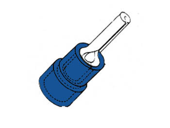 Cosse femelle cylindrique bleu pour câble 1.5 à 2.5mm² lot de 10 pièces