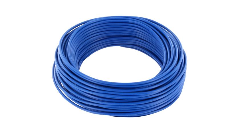 Fil de câblage 0.50 mm bleu monobrin longueur 10 m