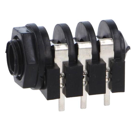 Lot de 2 x fiche jack 6.35mm femelle stereo chassis ci avec inter