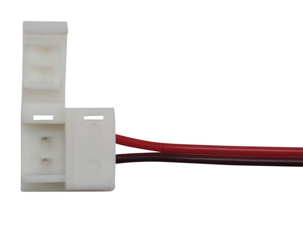 Cable avec 2 connecteurs push pour bande a led flexible ( 2 conducteurs)  - 8 mm