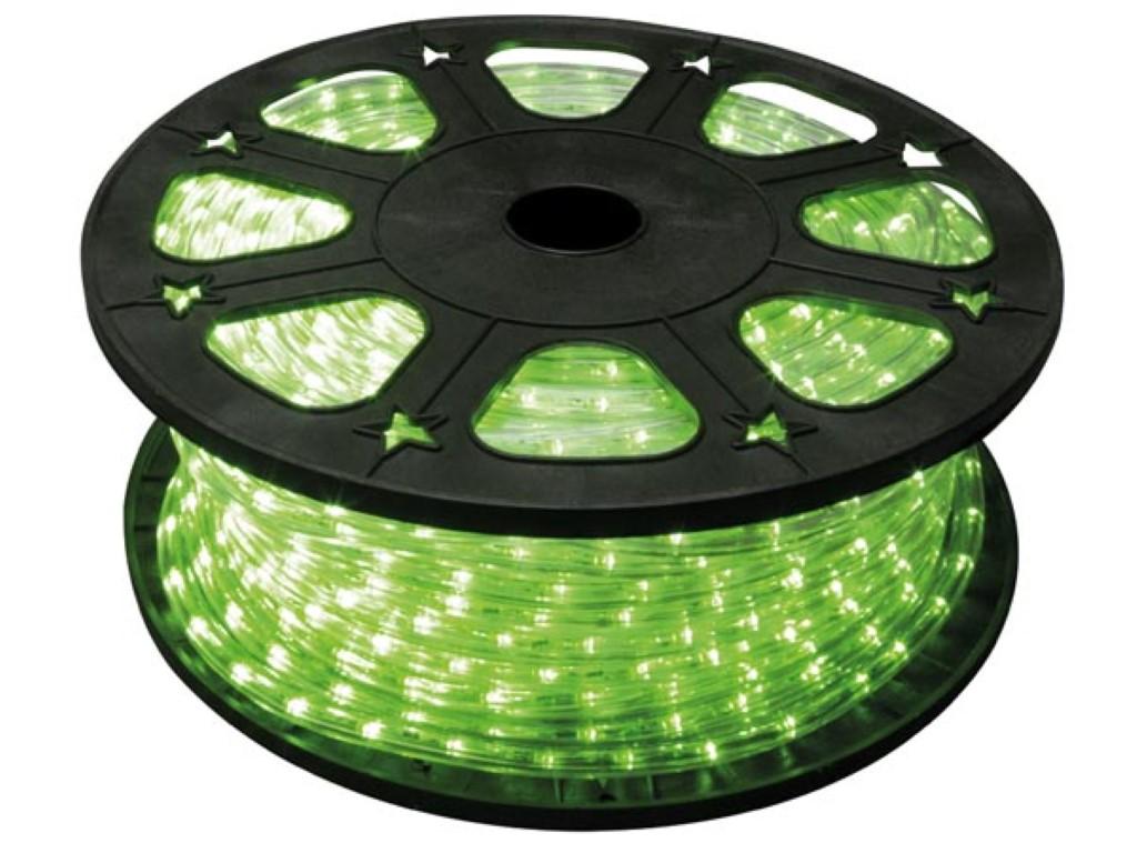 Flexible lumineux vert 36 led/m 230vac 2.5w/m pour intérieur et extérieur  (vendu au mètre)
