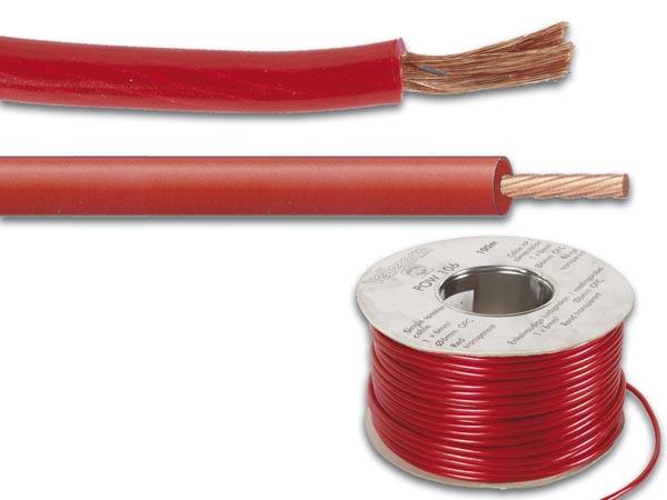 Câble alimentation 25mm² l=5m rouge