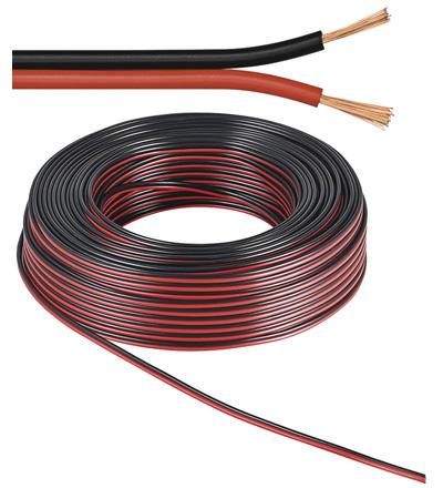 Câble hp scindex rouge+noir 2 x 0.75mm² l 25m